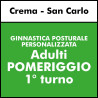 ALTRE DISCIPLINE - Ginnastica Finalizzata alla Salute (Posturale) - Crema - pomeriggio