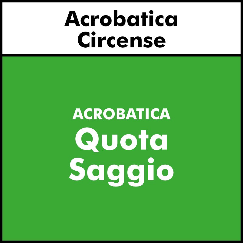 ALTRE DISCIPLINE - Acrobatica Aerea - Quota Saggio