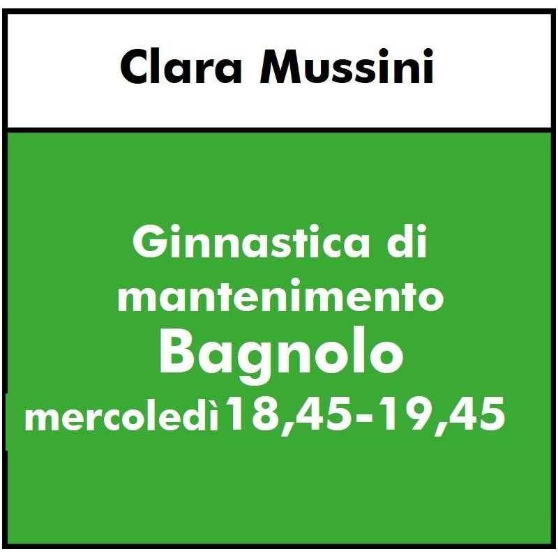ALTRE DISCIPLINE  - Ginnastica per tutti MONOSETTIMANALE - Bagnolo Cr.