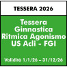 TESSERA GINNASTICA RITMICA AGONISMO US ACLI - F.G.I.