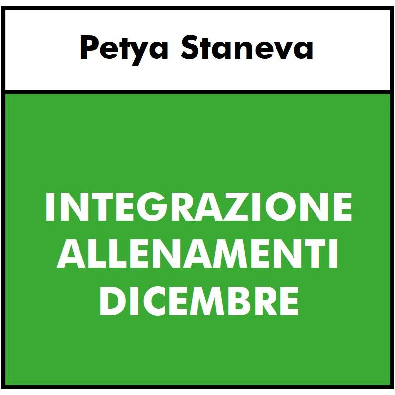 INTEGRAZIONE ALLENAMENTI DICEMBRE