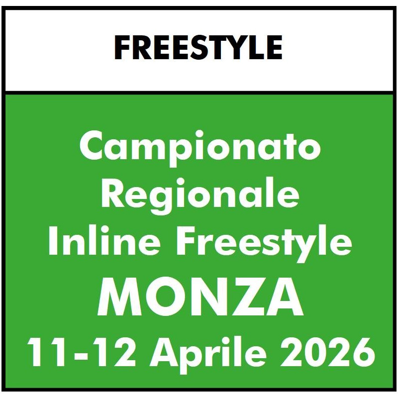ISCRIZIONE GARA FISR CAMPIONATO REGIONALE INLINE FREESTYLE ROLLER CROSS- MONZA 11-12 aprile 26