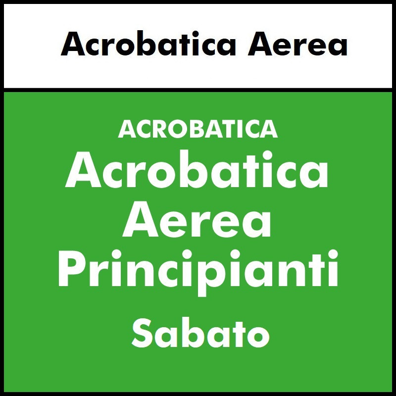 ALTRE DISCIPLINE -  Acrobatica Aerea Principianti Sabato