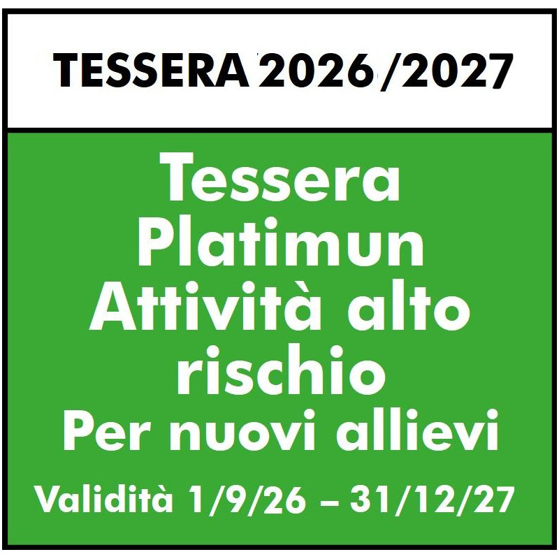 TESSERA PLATINUM PRIMO TESSERAMENTO